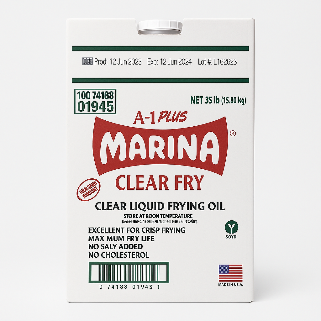 Marina A-1 Plus Clear Fry Liquid Frying Oil – 35 lb